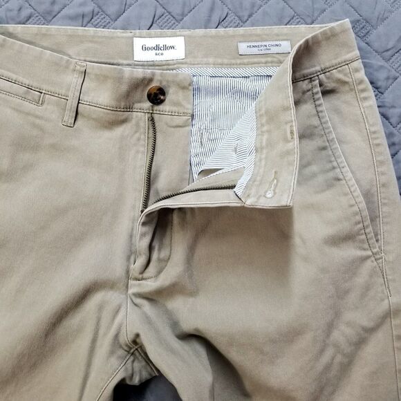 Goodfellow & Co Hennepin Chino Pants Mens 31x30 Brown Slim Fit Dark Wash - Picture 7 of 12